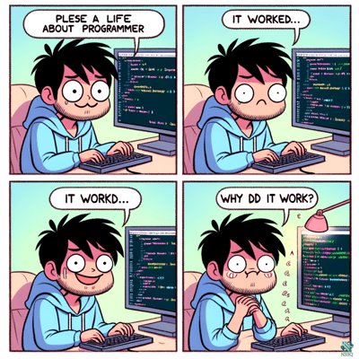 Programmer Questions Unexpected Code Success in Comic