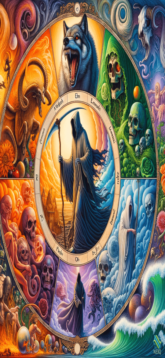 Grim Reaper in Rune Wheel of Skulls
