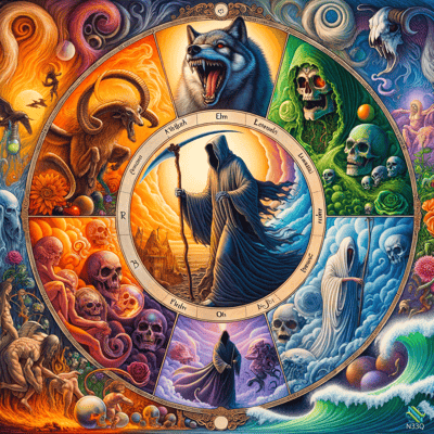 Grim Reaper in Rune Wheel of Skulls