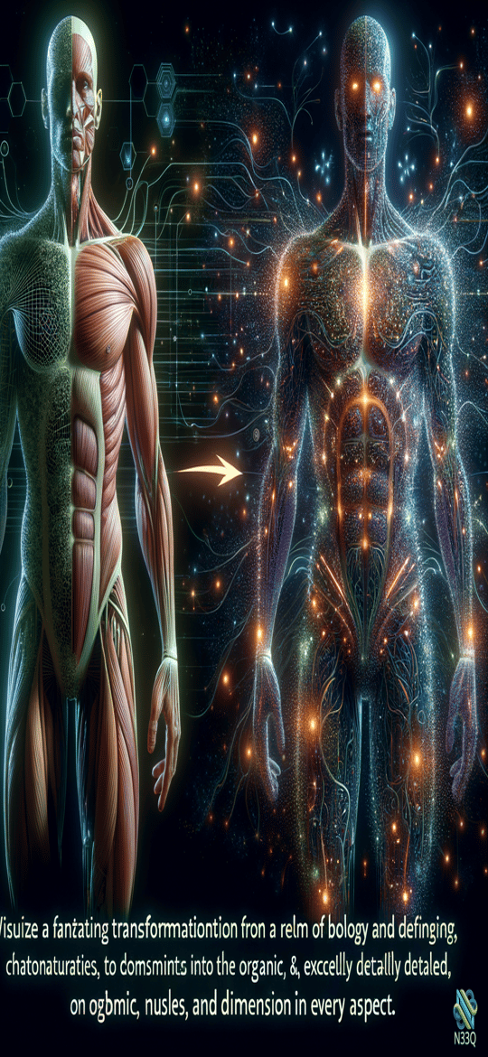Anatomical Figure Transforming into Digital Entity