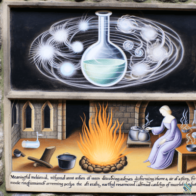 Medieval Alchemist with Glowing Elixir Flask
