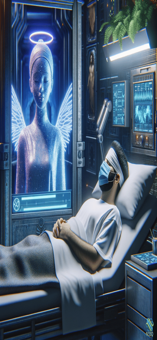 Patient Facing Holographic Angel in Hospital