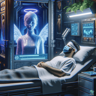 Patient Facing Holographic Angel in Hospital