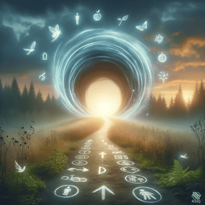 Symbolic Path to Luminous Sky Portal