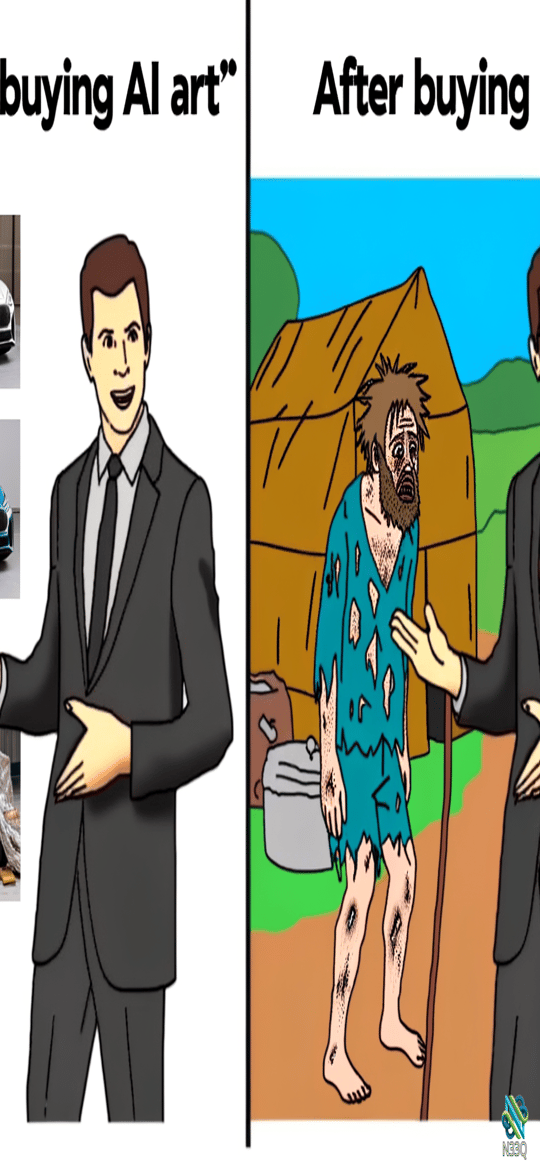 Before and After AI Art Purchase