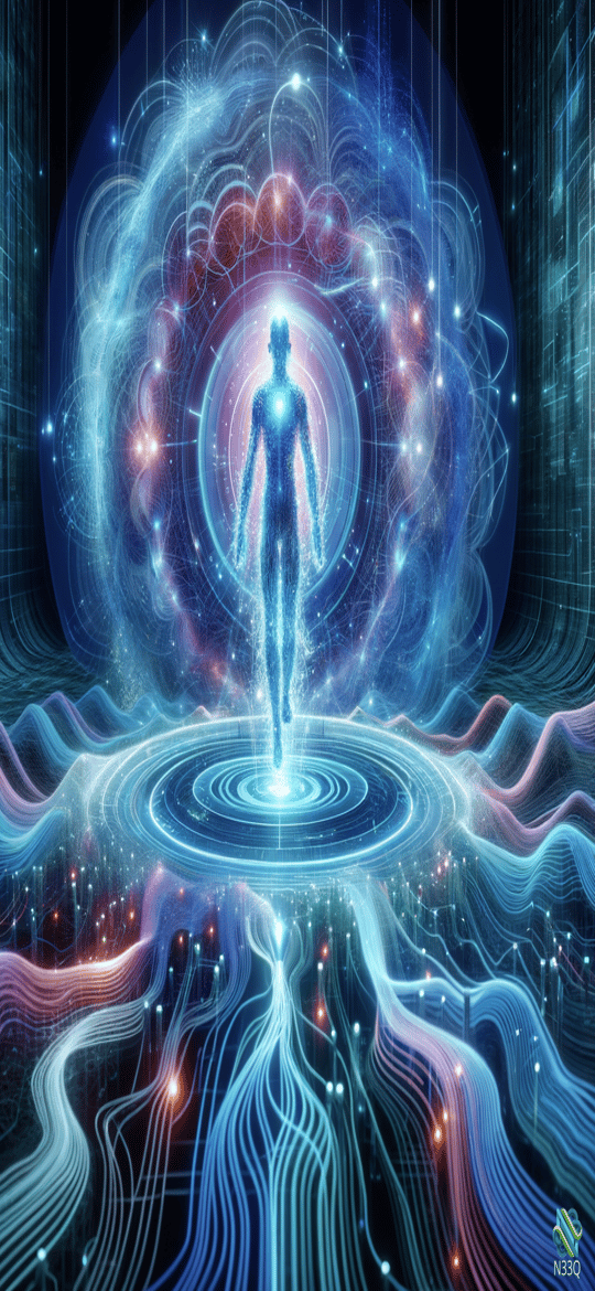 Luminous Figure in Cosmic Energy Portal