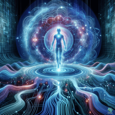 Luminous Figure in Cosmic Energy Portal