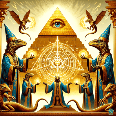 Reptilian Priests Ritual at Golden Pyramid