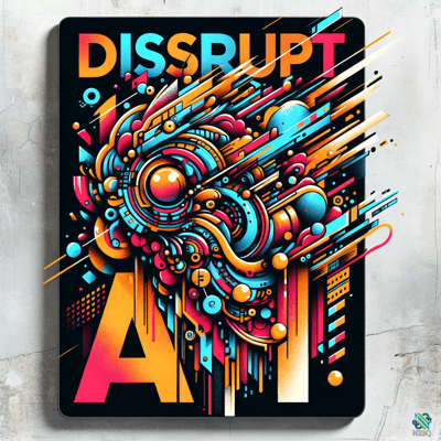Neon Disrupt AI Futuristic Explosion
