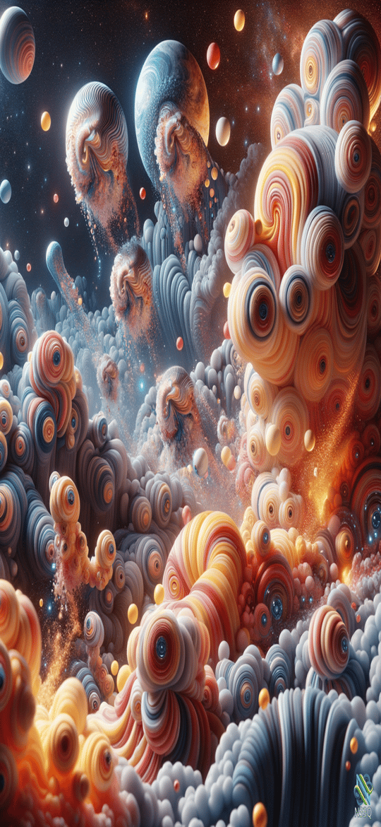 Surreal Swirling Eye Clouds in Space
