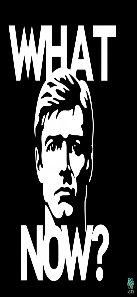 What Now Man's Face Graphic