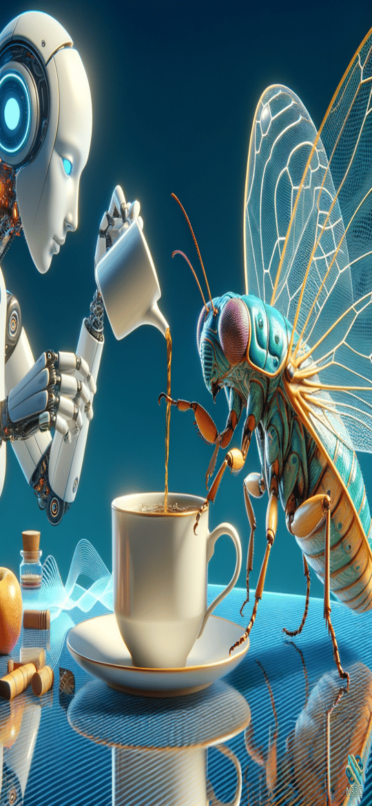 Robot Pouring Coffee for Giant Insect