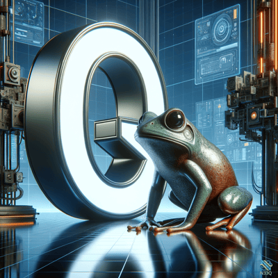 Metallic Frog and Glowing Letter G