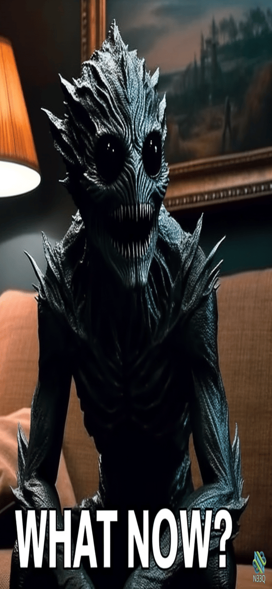 Spiky Monster on Living Room Couch