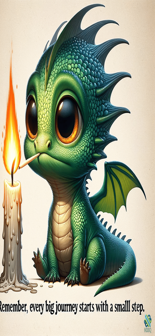 Baby Green Dragon Lighting Candle