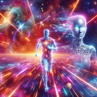 Stellar Runner and Cosmic Wireframe Entity