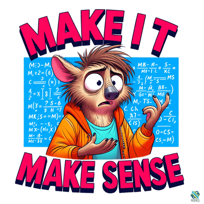 Confused Mouse Surrounded by Equations