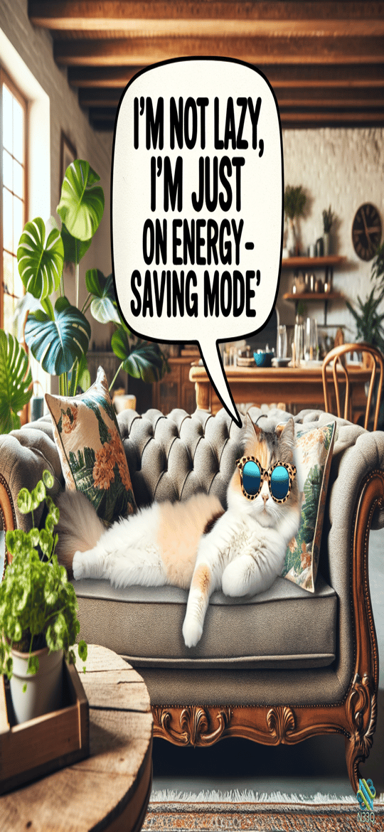 Relaxed Cat on Tufted Couch with Sunglasses