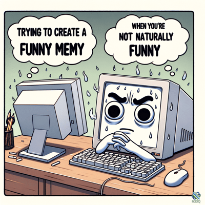 Stressed CRT Monitor Making a Meme