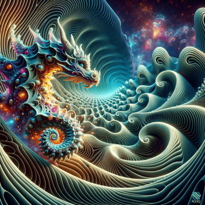 Cosmic Dragon in Fractal Wave Vortex