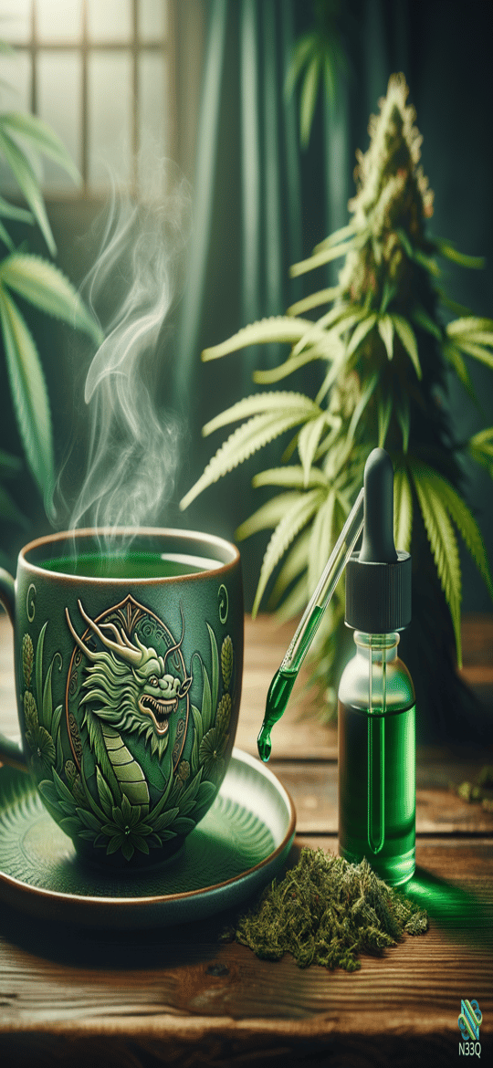 Green Dragon Mug with Cannabis Tincture