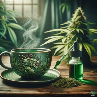 Green Dragon Mug with Cannabis Tincture