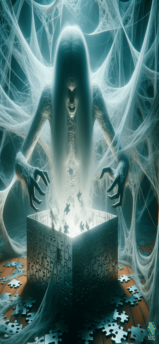 Ghostly Figure Rising From Puzzle Box