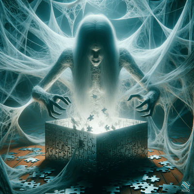 Ghostly Figure Rising From Puzzle Box