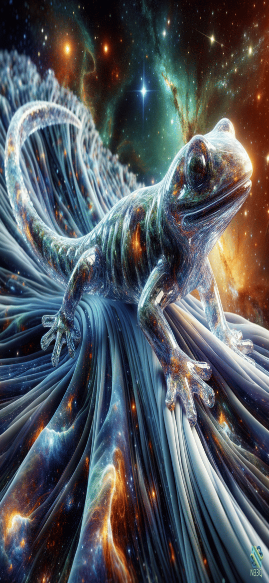 Crystalline Lizard on Flowing Cosmic Waves