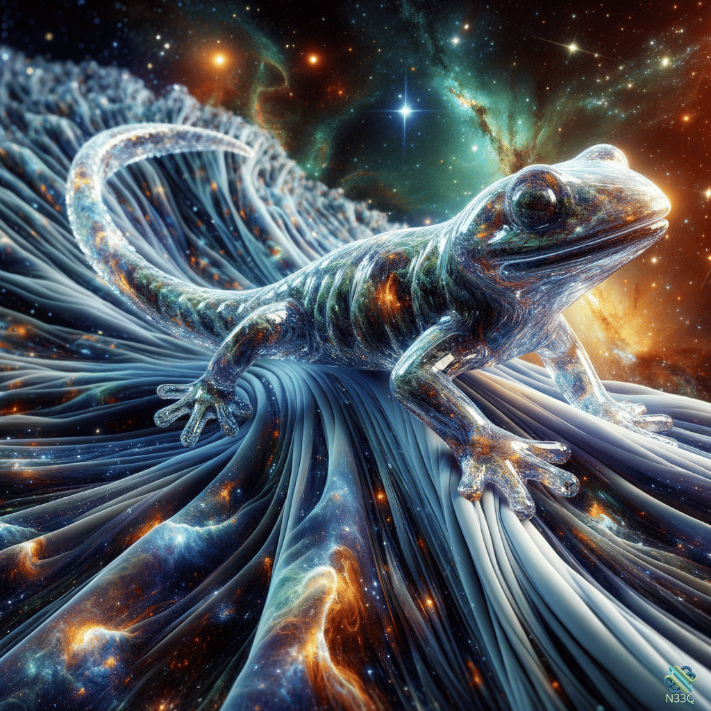 Crystalline Lizard on Flowing Cosmic Waves