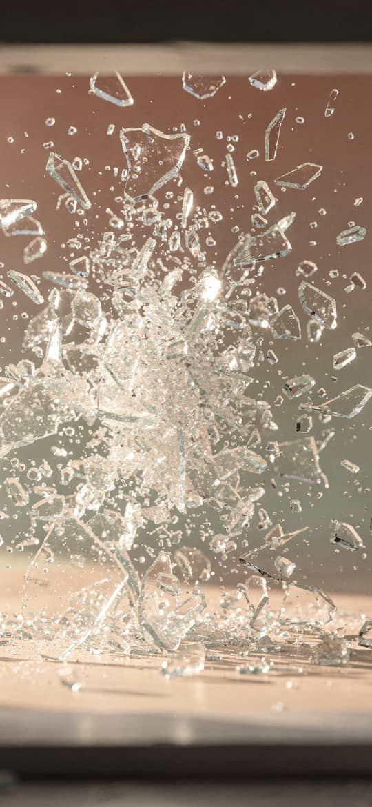 Shattering Glass Explosion in Light Frame