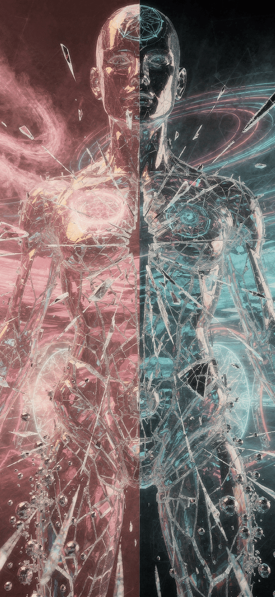 Split Cyborg Shattering in Cosmic Energy