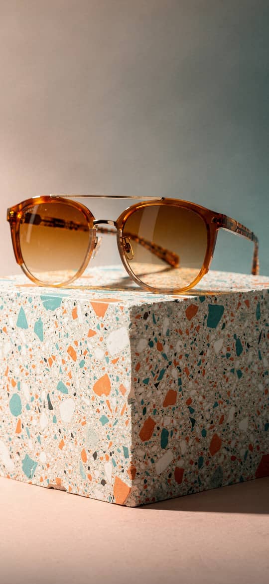 Sunglasses on Terrazzo Cube