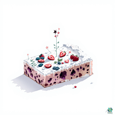 Berry Topped Pink Cake with Flowers