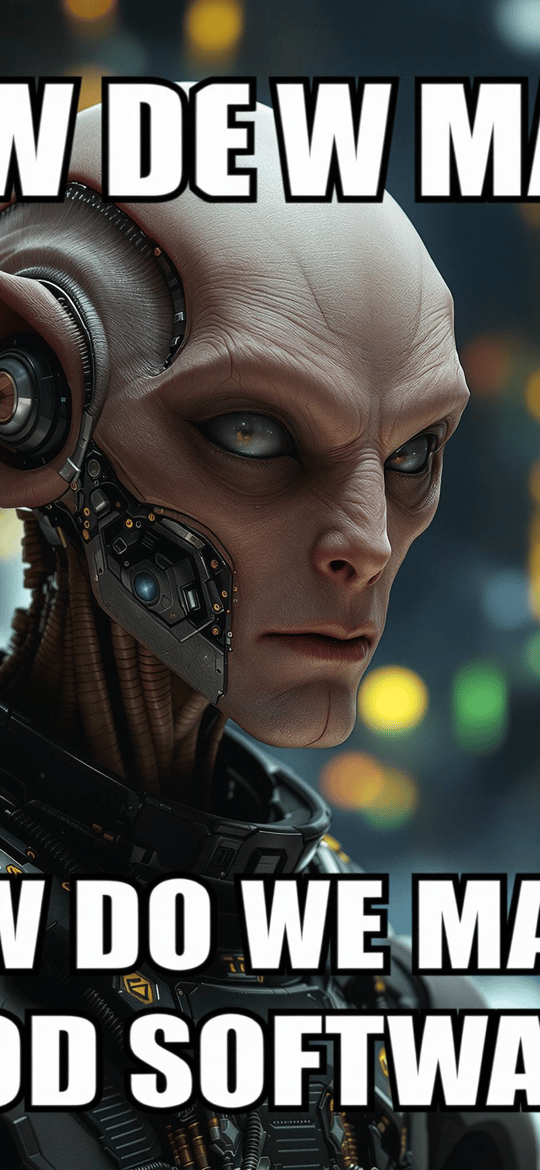 Cyborg Alien Questioning Software Quality