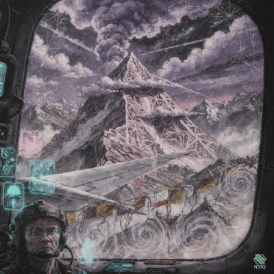 Cockpit View of Crystalline Pyramid Mountain