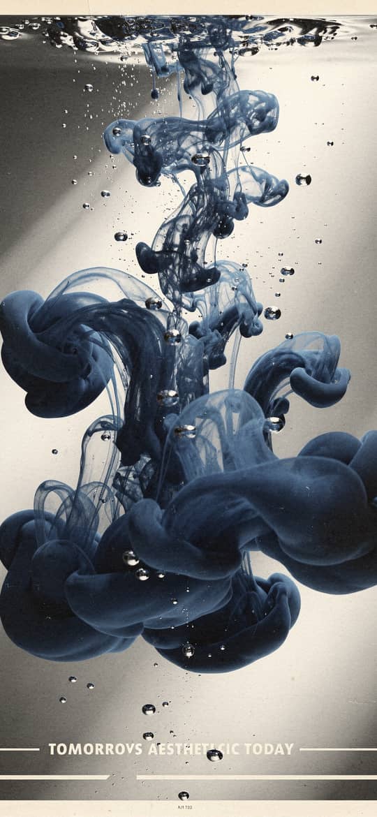 Dark Blue Ink Plume Underwater
