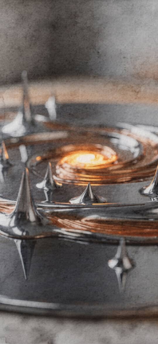 Spiked Liquid Metal Spiral Vortex