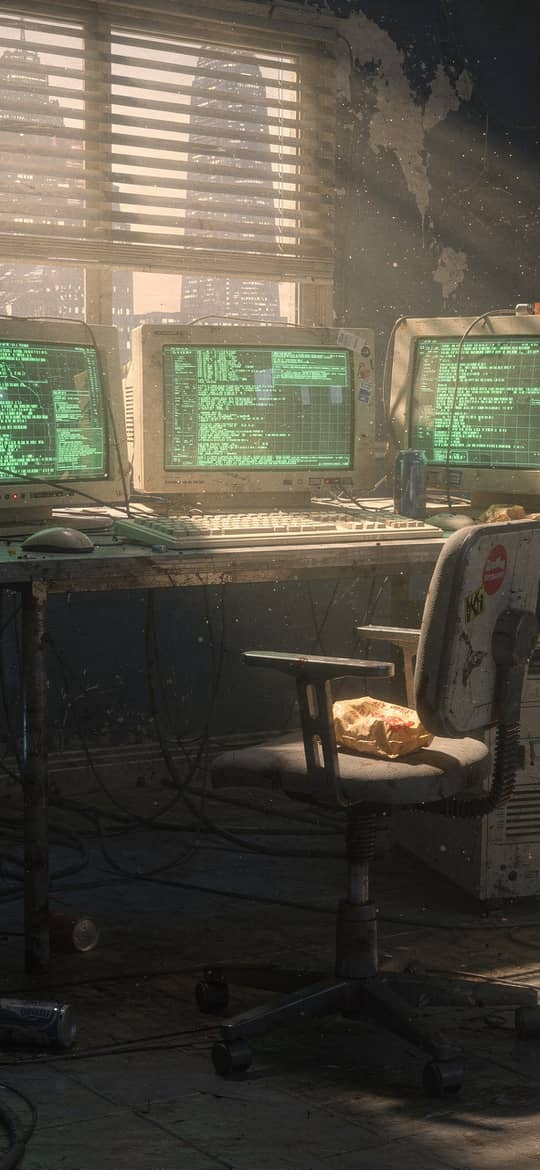 Abandoned Vintage Computers in Sunlit Decay
