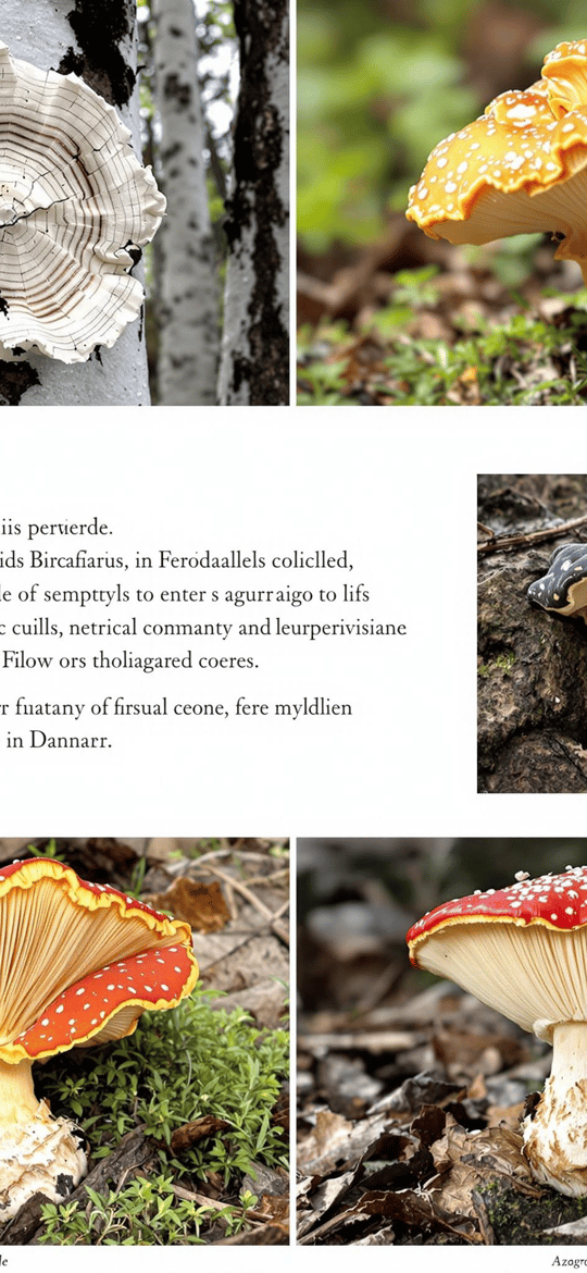 Collage of Diverse Mushroom Species