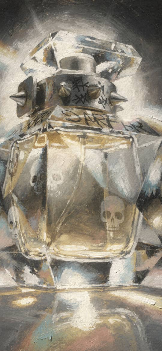 Glowing Crystal Skull Perfume Bottle