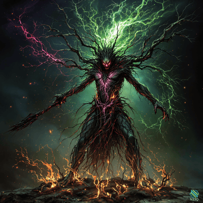 Root Monster Crowned with Green Lightning