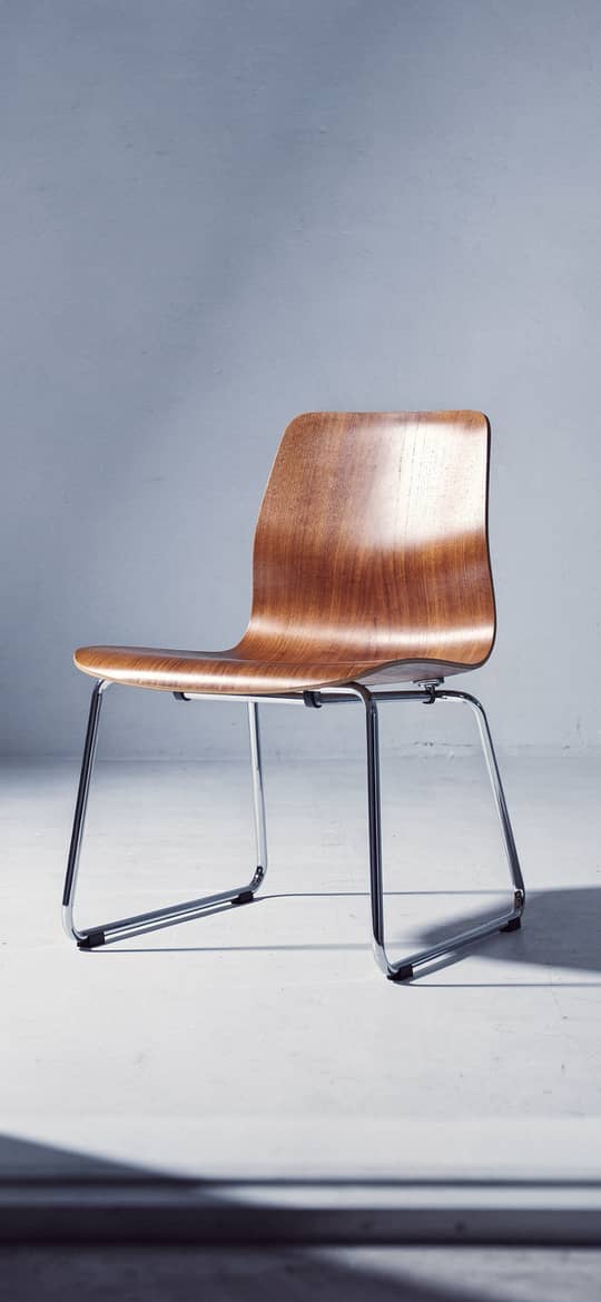 Wooden Chair in Sunlit Minimalist Room