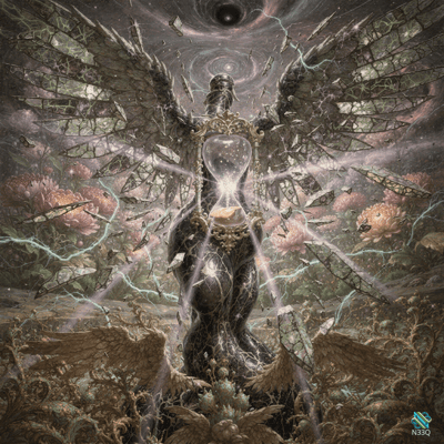 Shattered Winged Figure with Hourglass