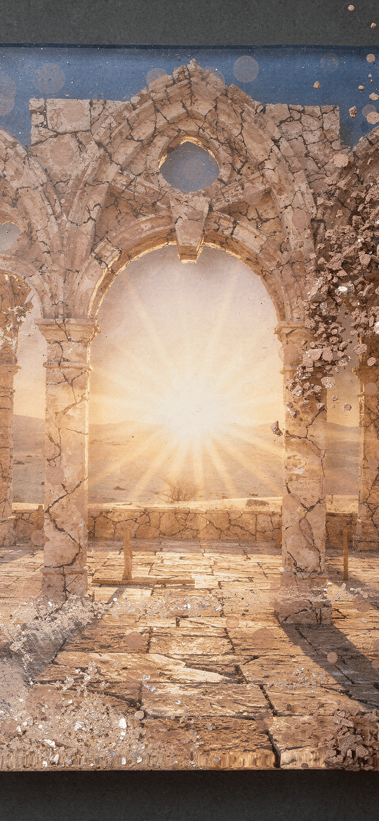 Sunrise Through Ancient Stone Ruins