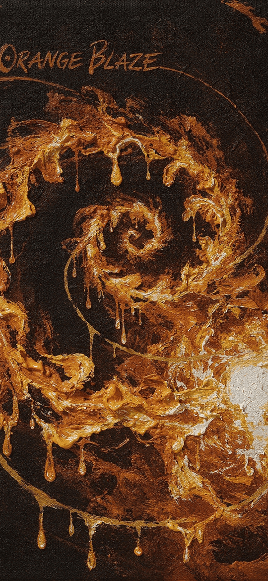 Orange Blaze Swirling Fire Vortex