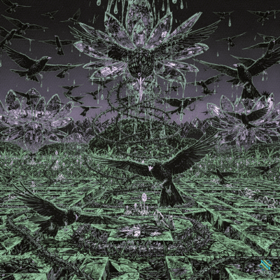 Birds and Lotuses Over Crystal Field